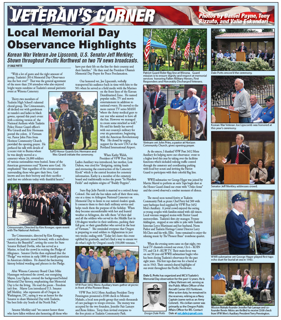 Local Memorial Day Observance Highlights