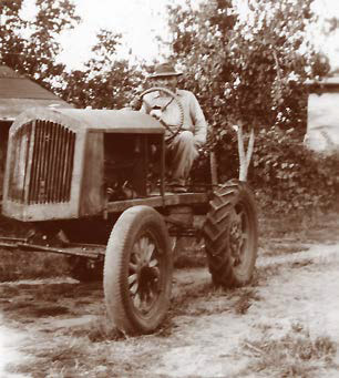Grandpa Slawik on his tractor