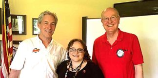 Tualatin Rotary Club Supports Unique Cafe Daniel Lacy (left) accepts Tualatin Rotary Club Legacy Grant from Jessica Cousineau and Mike Bunce.