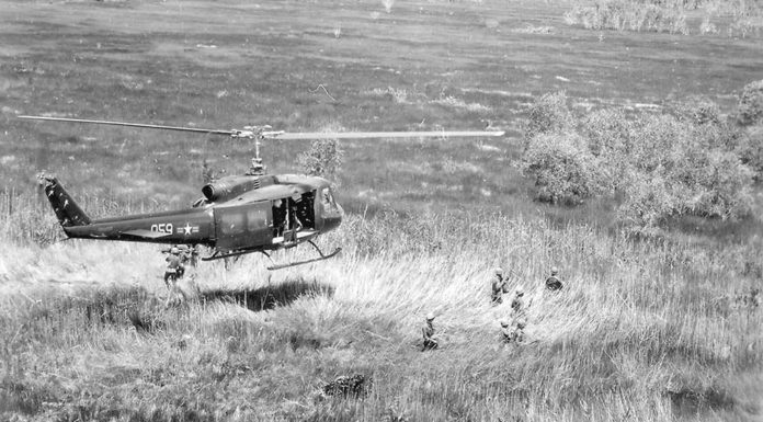 Veteran’s Corner: Harold R. “Hal” Long Helecopters were brought in to rapidly transport soldiers. UH-1D Huey helicopter hovers above Vietnamese Air Force personnel of the 211th Helicopter Squadron on a combat assault in the Mekong Delta area of Vietnam.