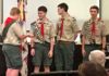 Tualatin BSA Troop 530 Honors a Convocation of Eagle Scouts Mason Lewellan presents three Eagle Scouts earn their Silver Palms (recognition for leadership beyond the Eagle Scout rank): Matthew Dannemiller, Liam Davis, and Devin Boatsman.