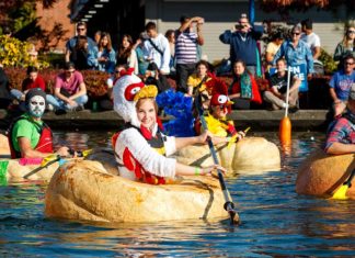 West Coast Giant Pumpkin Regatta Returns for 16th Year City of Tualatin's 16th Annual West Coast Giant Pumpkin Regatta. Photo by Eric Hermann.