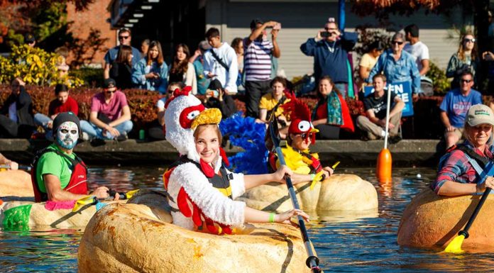 West Coast Giant Pumpkin Regatta Returns for 16th Year City of Tualatin's 16th Annual West Coast Giant Pumpkin Regatta. Photo by Eric Hermann.