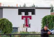 School District Investigating Harassment, Assault Allegations The Tualatin High Logo Statue next to the TuHS football field. Photo by Henry Kaus.