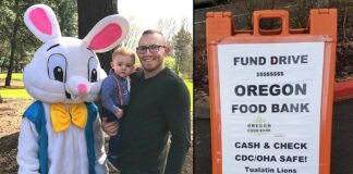 Easter Bunny Returns to Tualatin, Helping the Oregon Food Bank