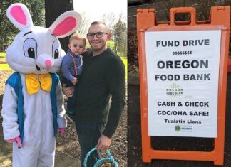 Easter Bunny Returns to Tualatin, Helping the Oregon Food Bank
