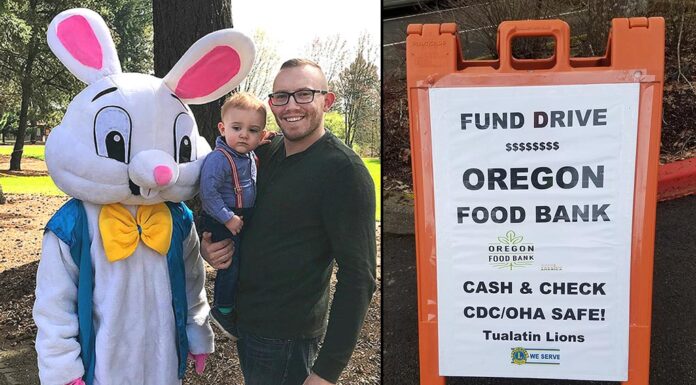 Easter Bunny Returns to Tualatin, Helping the Oregon Food Bank