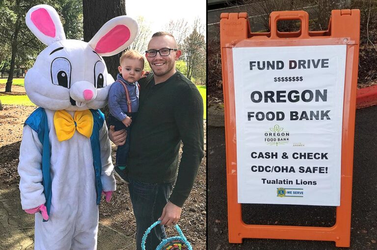 Easter Bunny Returns to Tualatin, Helping the Oregon Food Bank