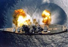 “Don’t Shoot, We’re Republicans” USS Iowa fires a full broadside, July 1984