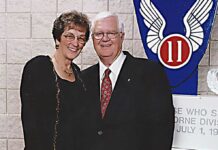 Tualatin Purple Heart recipient shot down on an Army Birddog flight in Vietnam while on a Sniffer Mission. His widow remains active in veteran support activities Smiths at 11th Airborne reunion in 2005.