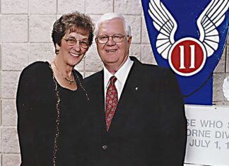 Tualatin Purple Heart recipient shot down on an Army Birddog flight in Vietnam while on a Sniffer Mission. His widow remains active in veteran support activities Smiths at 11th Airborne reunion in 2005.