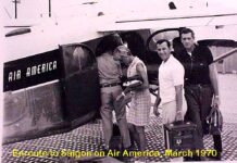 Dave Dehart next begins a sixteen-month tour in Vietnam working undercover with Espionage Agents in plain sight Boarding flight to Saigon to meet with buddy, Sammy Little. The two American civilians are a Doctor and a Nurse with the Volunteer Physicians of Vietnam who work in the Can Tho Provincial Hospital. The man in the khakis is a CIA pilot.
