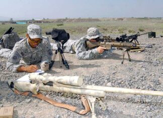 While serving as Army sniper, Tualatin Soldier had leg amputated from ambush in Afghanistan. After recovering, he made the choice to remain on active duty rather than take a medical discharge Joel and sniper partner Rich Raineri familiarizing themselves with XM-110 SASS; they were the first to use this rifle in combat in Afghanistan.