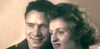 Bradley Summers captured after B-17 shot Down, Spends almost two years in German POW Camp Bradley and wife Rachel.