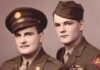 Two brothers each received Purple Heart in famous WWII battles, One in Iwo Jima in South Pacific; other in the Battle of the Bulge Brothers George (on right) and LeRoy Anderson