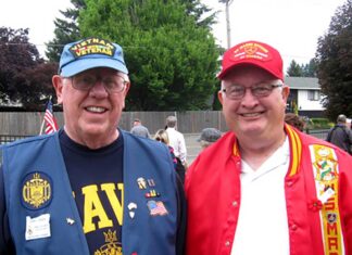 Tualatin Man Was Involved in the First Major Vietnam Military Offensive as a Naval Officer Jerry is a proud member of Sons of American Revolution. He joins Tony Rizzutto, past VFW Post 3452 Commander, at 2014 Memorial Day event.