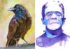 What do you get when you mix up science and art? Crow and Frankenstein's Monster