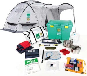 ShelterBox provides tents and necessary survival items.