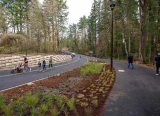 Tualatin continues Moving Forward in ‘Best Year Yet’ Tualatin residents walk along a newly completed roadway.
