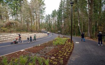 Tualatin continues Moving Forward in ‘Best Year Yet’ Tualatin residents walk along a newly completed roadway.
