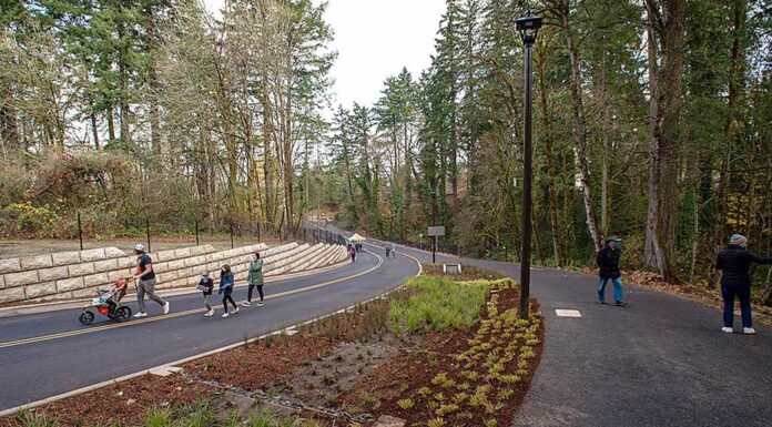 Tualatin continues Moving Forward in ‘Best Year Yet’ Tualatin residents walk along a newly completed roadway.