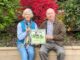 Tualatin Historical Society Garden wins award Chris Tunstall (left) and Larry McClure hold a metal plaque designating the historical society’s Backyard Habitat Silver Certification.