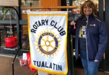 A Rotarian’s Resolve Tualatin Rotary’s Lisa Thorpe raising money for the Salvation Army’s Red Kettle Campaign.