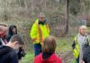 Tualatin’s Employee of the Year, Tom Steiger, loves life in the Parks Parks Maintenance Manager Tom Steiger (L) and Parks technician Shelly Helgerson (R) lead Hazelbrook Middle School students through a morning of planting in Jurgens Park