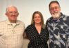 Rotarians: United by Service Left to right: Rotarians Walt Emery, Julie Yarnall and Mark Derry.