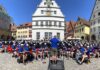 Tualatin High School musician plays his way through Europe on summer adventure The Oregon Ambassadors of Music, a band comprised of high school students and recent graduates from around the state, plays a concert in the walled, medieval city of Rottenburg, Germany.