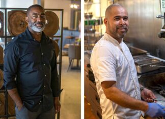 A Piece of the Pearl in Tualatin – Brix Tavern General Manager Deshawn Butler (left) and Executive Chef Adrian.