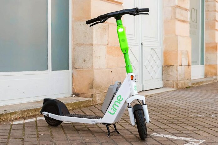 The new Lime Gen4 Scooter features a headlight, swappable battery, and the most powerful motor to date. Courtesy photo/Lime