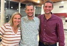 New program has Tualatin freshmen creating innovative solutions to real-world problems Tualatin teachers Becky Beeler, Andrew Bonica, and Daniel Rott.