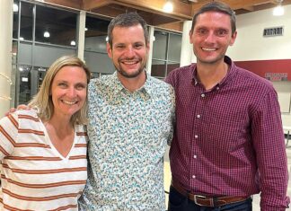 New program has Tualatin freshmen creating innovative solutions to real-world problems Tualatin teachers Becky Beeler, Andrew Bonica, and Daniel Rott.