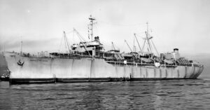 Ship on which Les and Eva sailed to the USA: The USS General LeRoy Eltinge.