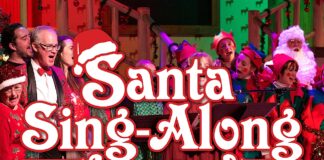 Santa is Touching Down at Broadway Rose Theatre