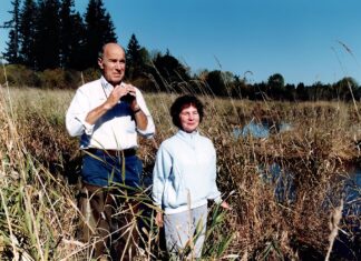 Althea Pratt-Broome’s Legacies Live On Jack Broome and Althea Pratt-Broome walk through the Wetlands Conservancy land at Hedges Creek in Tualatin.