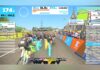 Indoor Cycling to Stay Fit During the Winter Months Screen image of the Zwift App being used with an indoor cycling trainer.