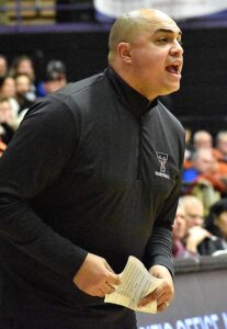 Tualatin coach Bubba Lemon during the team’s 63-54 quarterfinal win over Beaverton.