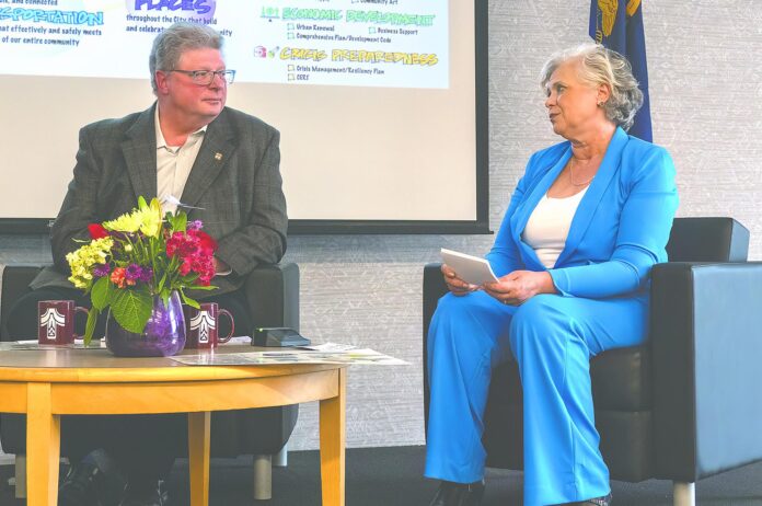 Mayor Frank Bubenik and Councilor President Valerie Pratt hosted the 2023 State of the City Address, interviewing the remainder of the City Council members and CEO of the Tualatin Chamber of Commerce.