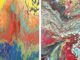 Exciting Abstract Paint-Pouring Art by Doreen Knoll on Display at the Tualatin Library