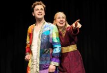 Broadway Rose Theatre Presents a Blockbuster Musical of Biblical Proportions Alex Foufos and Danielle Valentine in Joseph and the Amazing Technicolor Dreamcoat at Broadway Rose Theatre Company, June 29 - July 23, 2023. Photo by Craig Mitchelldyer