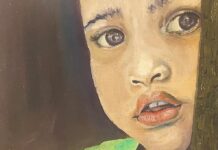 Erick Rodriguez, Criollo Artist on Display at the Tualatin Library La niña venezolana (The Venezuelan little girl), Erick Rodriguez