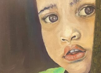 Erick Rodriguez, Criollo Artist on Display at the Tualatin Library La niña venezolana (The Venezuelan little girl), Erick Rodriguez