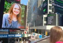 Tualatin teen is toast of Broadway with appearance on Times Square Jumbotrons
