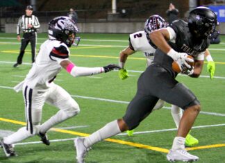 Tualatin punches ticket to state title game Tualatin star Jayden Fortier finishes off a long reception in a 42-23 win, in which the tight end had four touchdown catches.