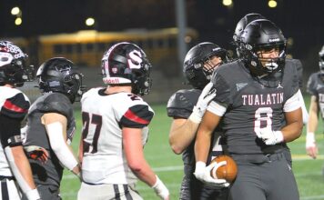 Three Tualatin football players sign on to play collegiately