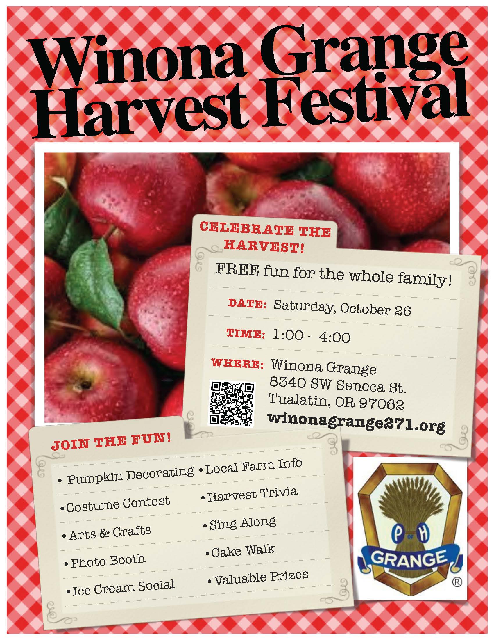 Tualatin's Winona Grange Hosts Free Harvest Festival - Tualatin Life