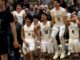 Tualatin boys advance to Chiles Center after dominant playoff win The Tualatin boys basketball team celebrates late their dominating second-round playoff win Saturday night.