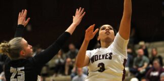 Tualatin girls win again to advance to Chiles Center Tualatin senior Jordyn Smith led the Timberwolves with 14 points in Tualatin's win Friday night to move on in the state playoffs.